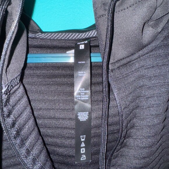 Black Apana Zip Up Sweater Size L - Picture 2 of 3